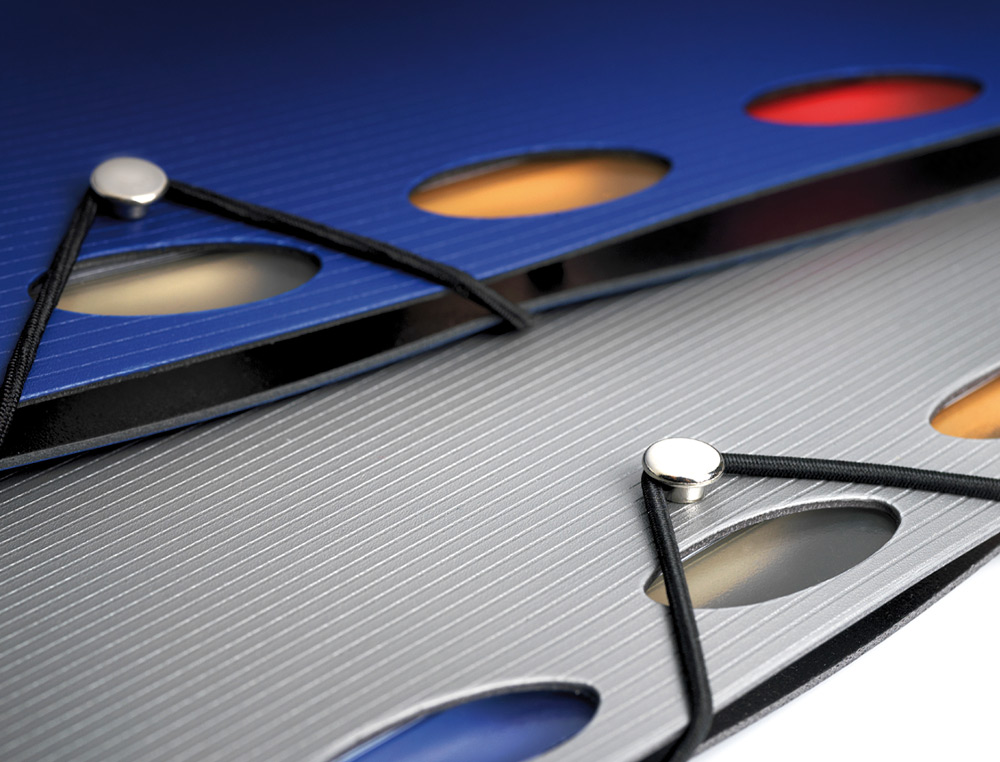 CADERNO ESPIRAL LIDERPAPEL A5 MICRO EXECUTIVE CAPA PLASTICO 100 F 80 GR QUADRICULA 5MM 5 SEPARADORES COM ELASTICO AZUL