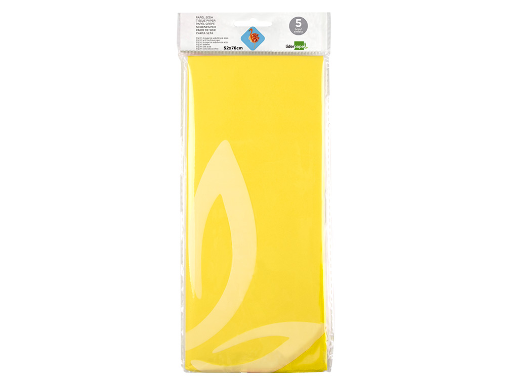 PAPEL SEDA LIDERPAPEL 52 X 76 CM 18 GR AMARELO