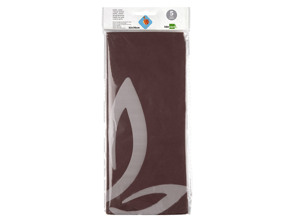 PAPEL SEDA LIDERPAPEL 52 X 76 CM 18 GR CASTANHO