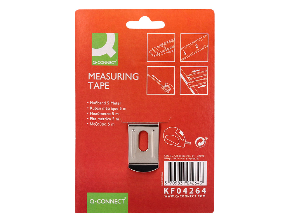 FITA METRICA Q-CONNECT 5 MT X 19 MM