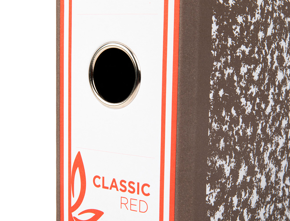PASTA DE ARQUIVO LIDERPAPEL CLASSIC RED CARTAO FORRADO QUARTO NATURAL GASPEADA CINZA