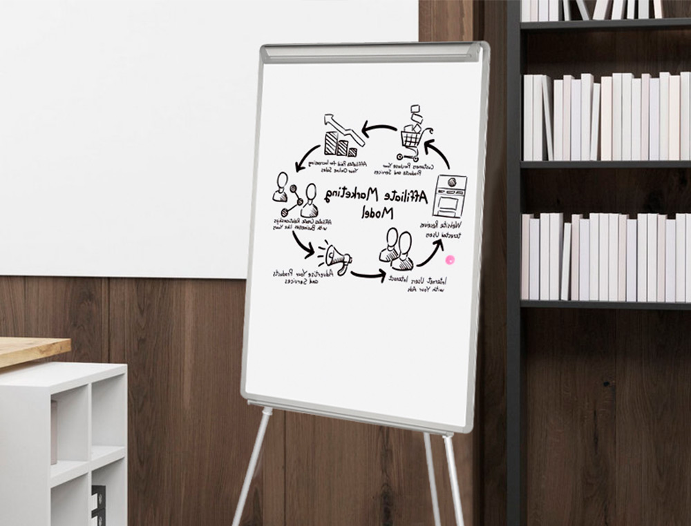 QUADRO BRANCO Q-CONNECT COM TRIPE 70X100 CM LAMINADO