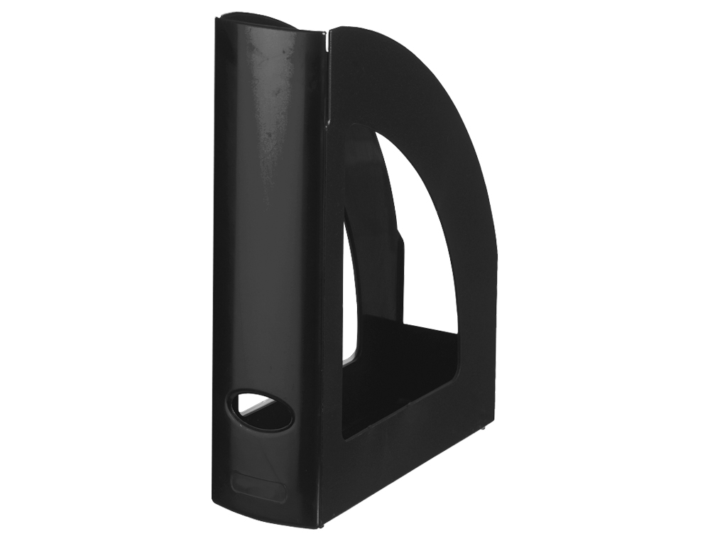 PORTA REVISTAS PLASTICO Q-CONNECT PRETO OPACO