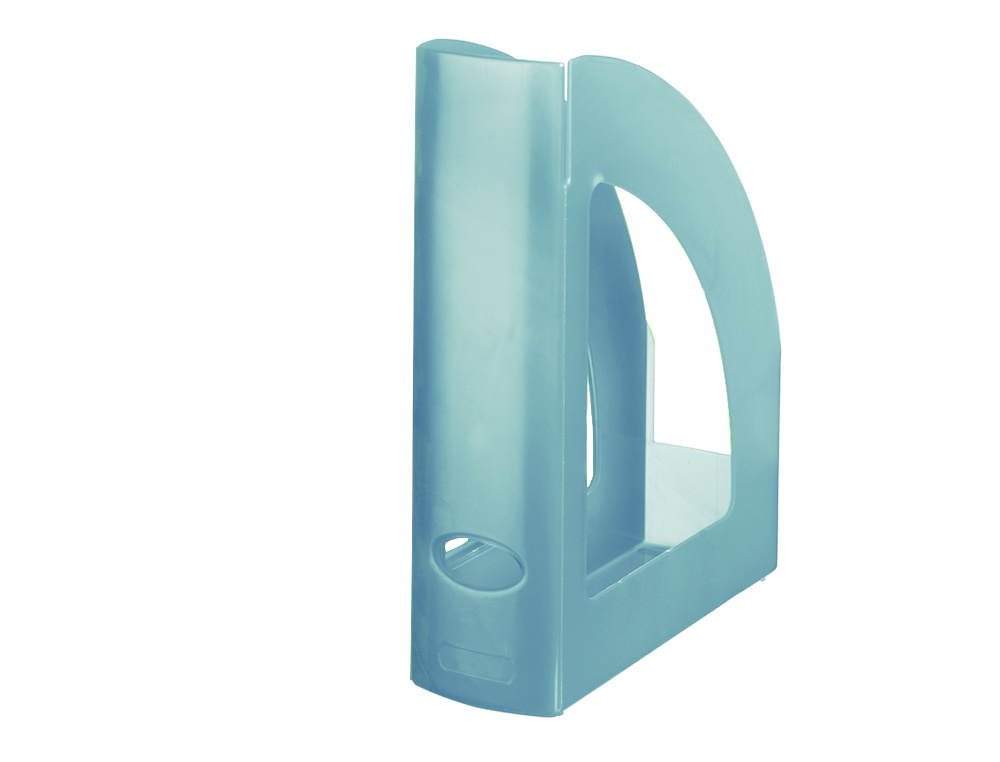 PORTA REVISTAS PLASTICO Q-CONNECT AZUL TRANSLUCIDO