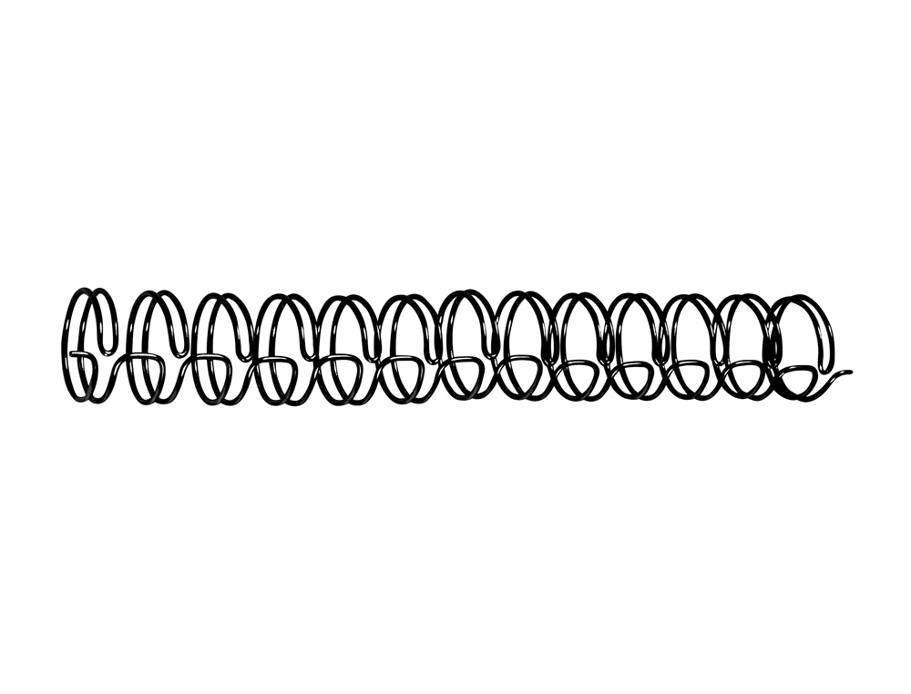 ESPIRAL GBC PRETA MODELO WIRE 3:1 9,6 MM N.6 COM CAPACIDADE PARA 75 FOLHAS