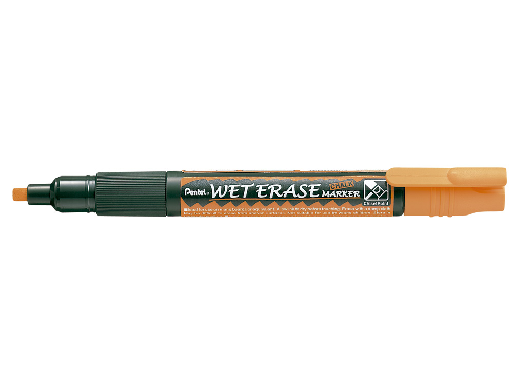 MARCADOR PENTEL GIZ SMW26 WET ERASE LARANJA