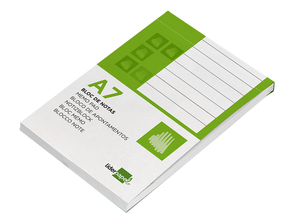 BLOCO DE APONTAMENTOS LIDERPAPEL DIN A7 80 F PAUTADO