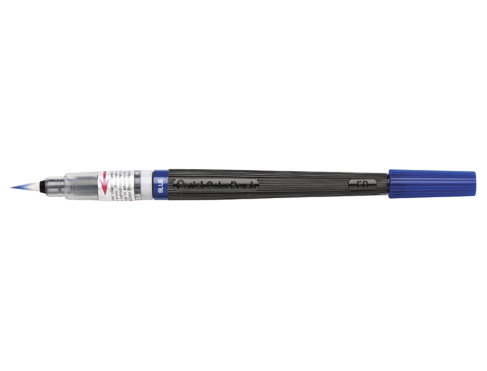 PINCEL COM TINTA A BASE DE AGUA PENTEL GFL AZUL PONTA DE NYLON PORTATIL COM TAMPA RECARREGAVEL