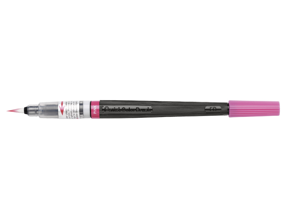 PINCEL COM TINTA A BASE DE AGUA PENTEL GFL ROSA PONTA DE NYLON PORTATIL COM TAMPA RECARREGAVEL