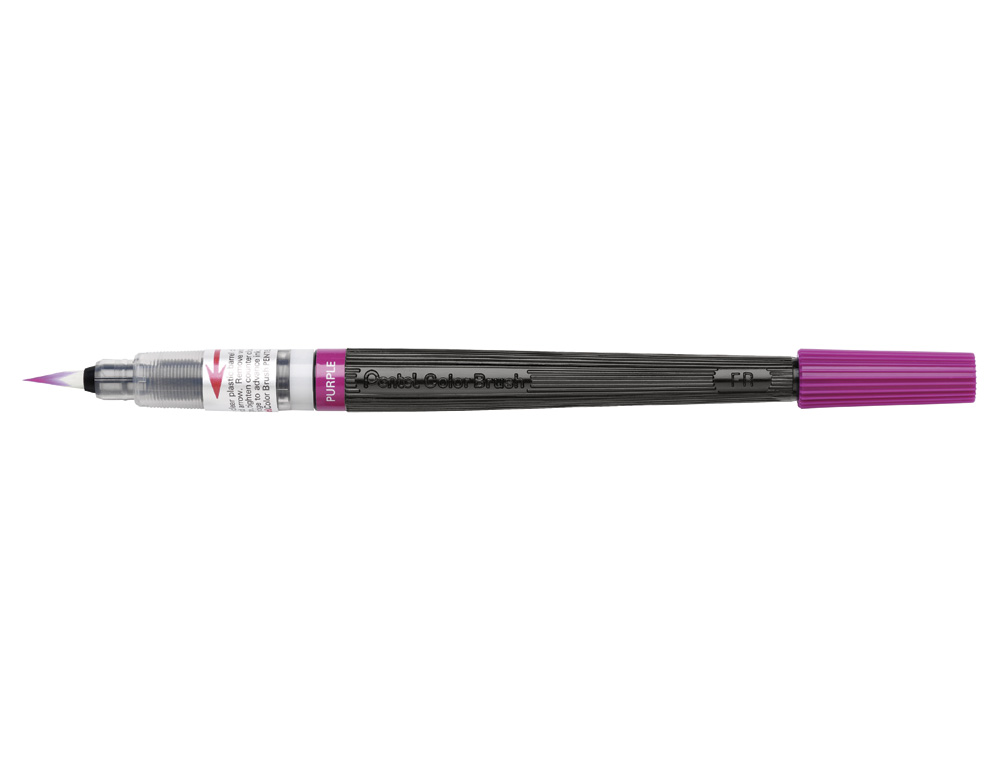 PINCEL COM TINTA A BASE DE AGUA PENTEL GFL ROXO PONTA DE NYLON PORTATIL COM TAMPA RECARREGAVEL