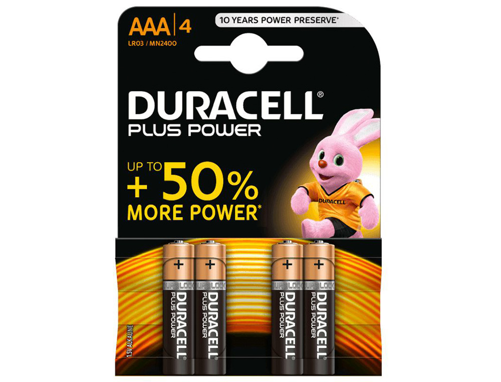 PILHA DURACELL ALCALINA PLUS AAA BLISTER COM 4 UNIDADES