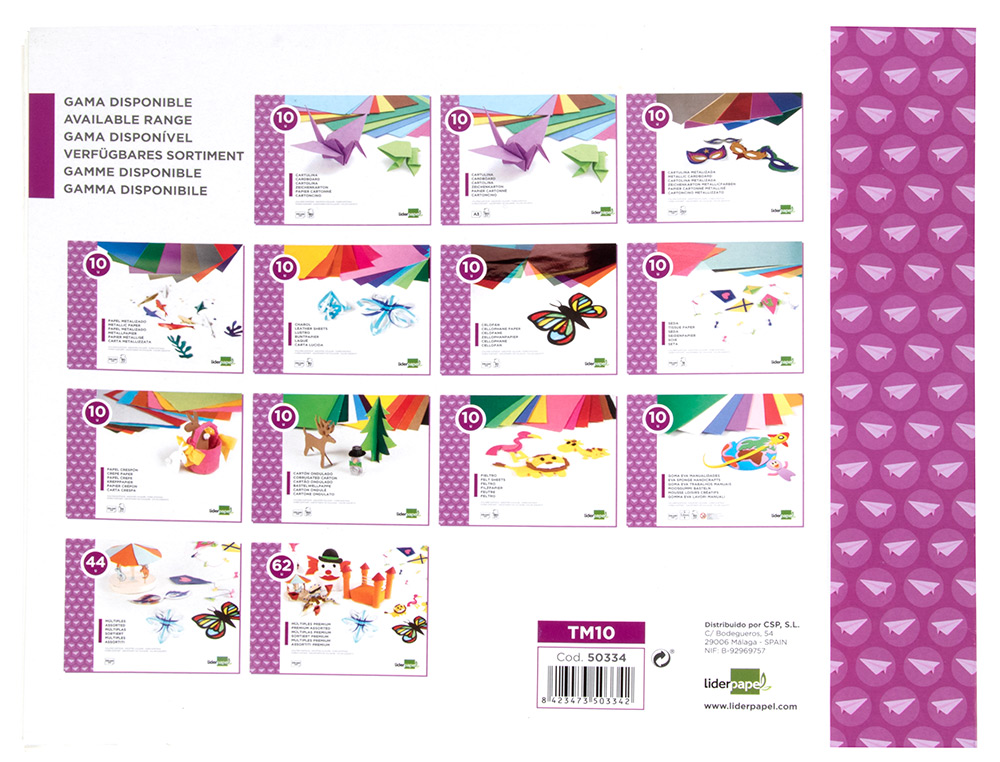 BLOCO TRABALHOS MANUAIS LIDERPAPEL CARTOLINA METALIZADA 210X297 MM 10 F 250GR CORES SORTIDAS