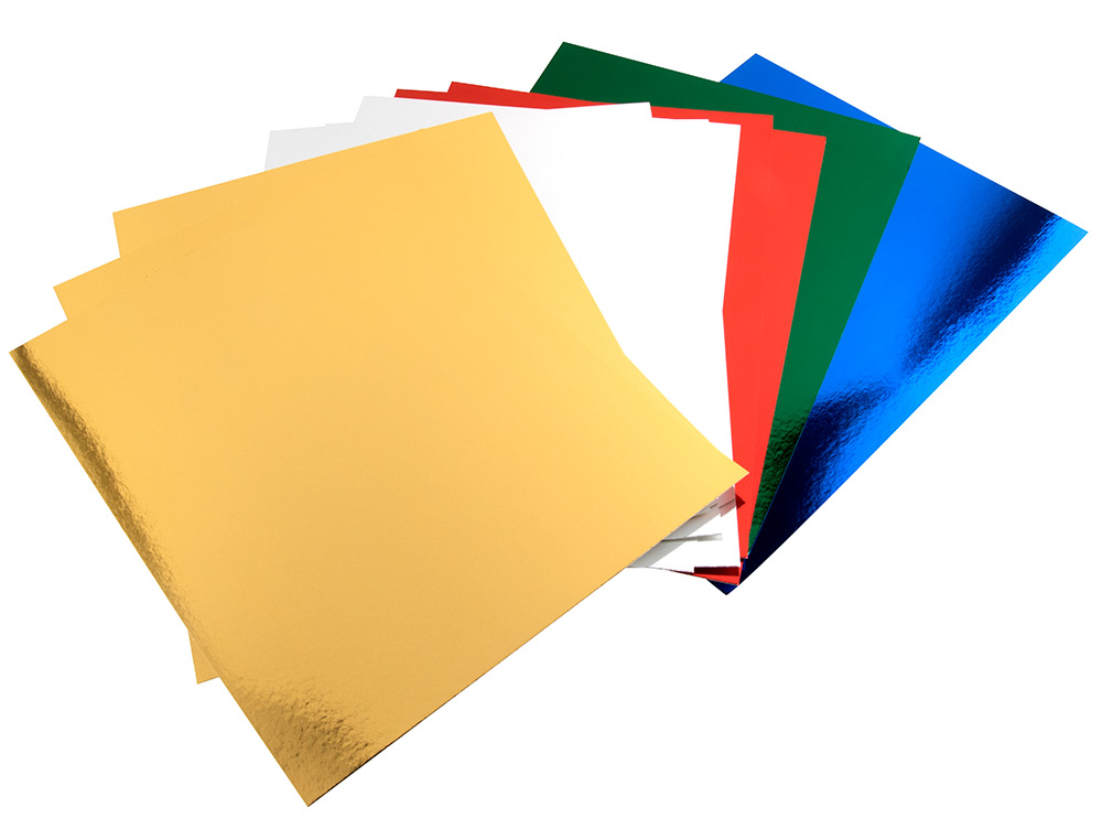 BLOCO TRABALHOS MANUAIS LIDERPAPEL CARTOLINA METALIZADA 210X297 MM 10 F 250GR CORES SORTIDAS