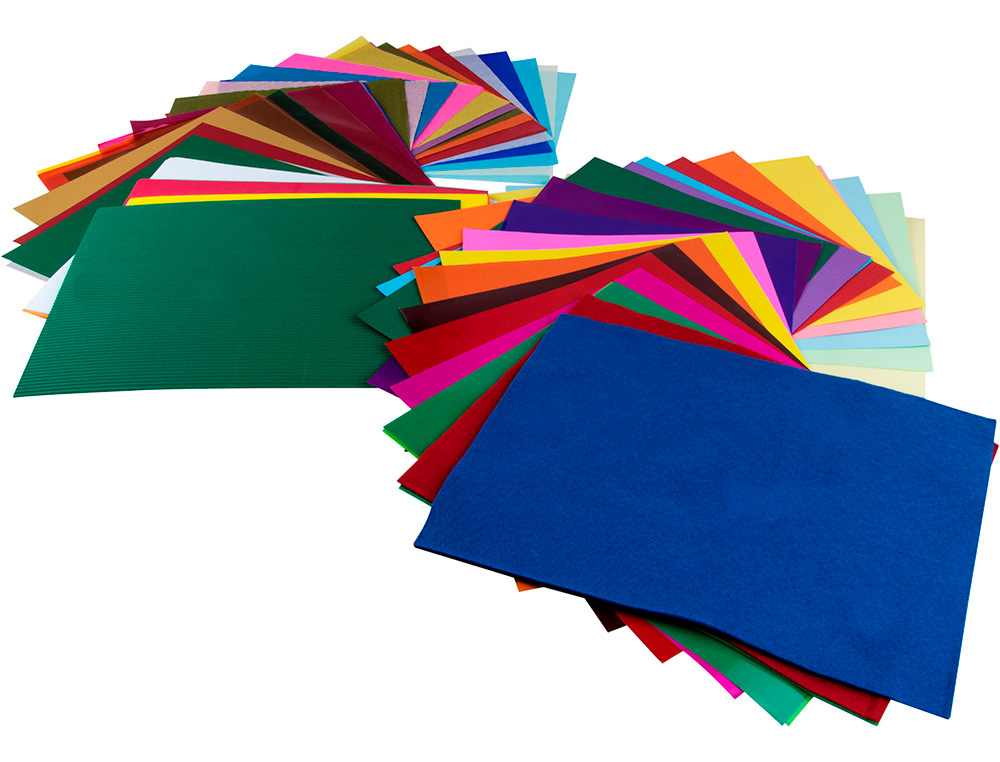 BLOCO TRABALHOS MANUAIS LIDERPAPEL CARTOLINA MULTIPLAS PREMIUM 240X315MM 102 FOLHAS CORES SORTIDAS