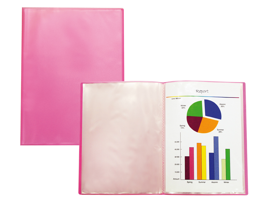 CAPA CATALOGO LIDERPAPEL 50 BOLSAS POLIPROPILENO DIN A4 VERMELHO