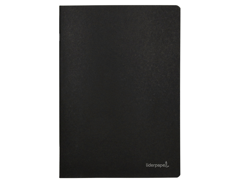 CADERNO AGRAFADO LIDERPAPEL CAPA PRETA DIN A5 80 F PAUTADO 60GR