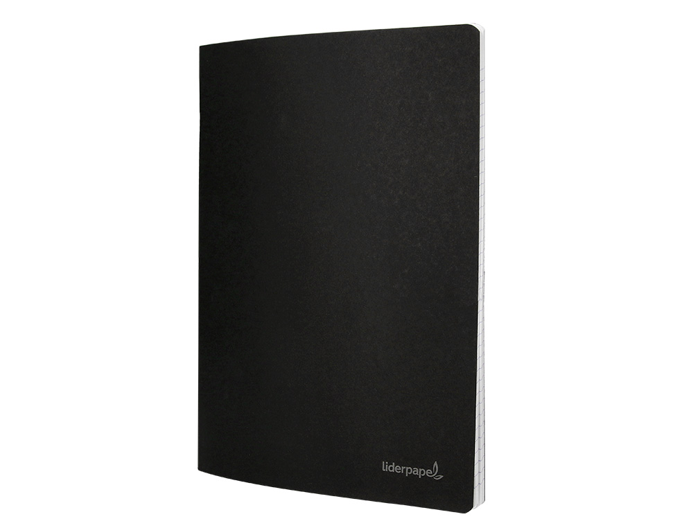 CADERNO AGRAFADO LIDERPAPEL CAPA PRETA DIN A5 80 F PAUTADO 60GR