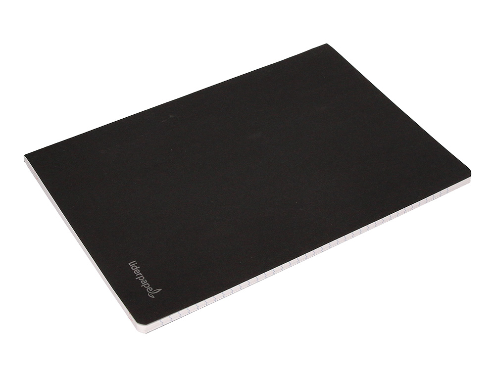 CADERNO AGRAFADO LIDERPAPEL CAPA PRETA DIN A5 80 F PAUTADO 60GR