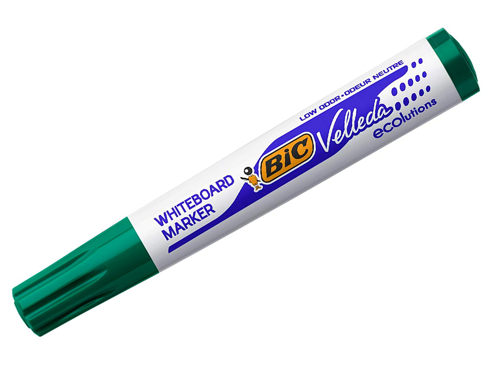 MARCADOR BIC VELLEDA PARA QUADRO BRANCO COR VERDE PONTA REDONDA 1,3 MM