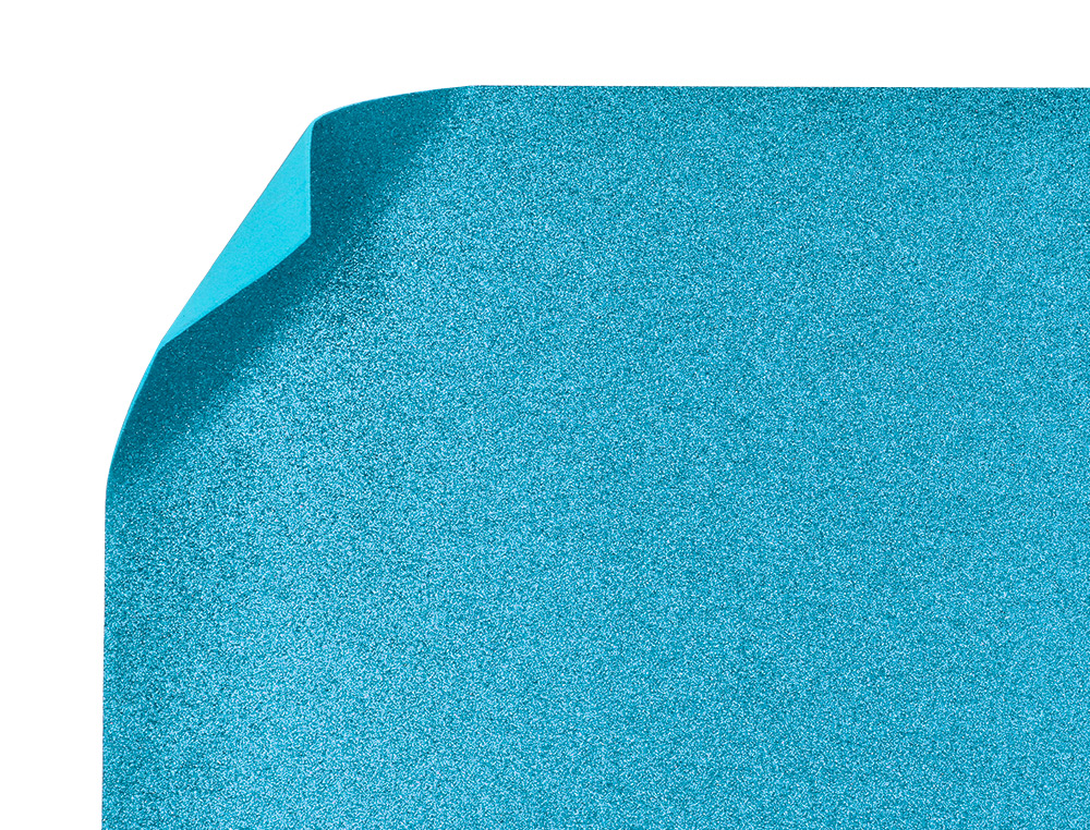 GOMA EVA COM PURPURINA BIODEGRADAVEL LIDERPAPEL 50X70CM 60 GR ESPESSURA 2 MM AZUL CLARO