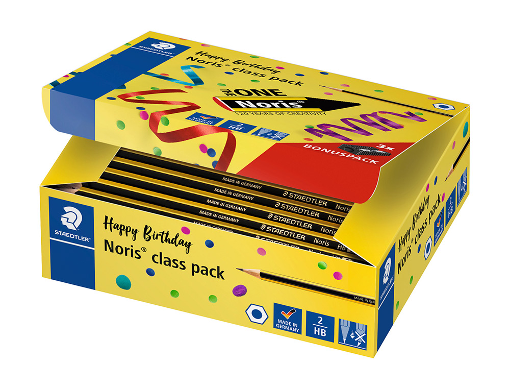 LAPIS DE GRAFITE STAEDTLER NORIS N 2 HB CLASS PACK DE 144 UNIDADES