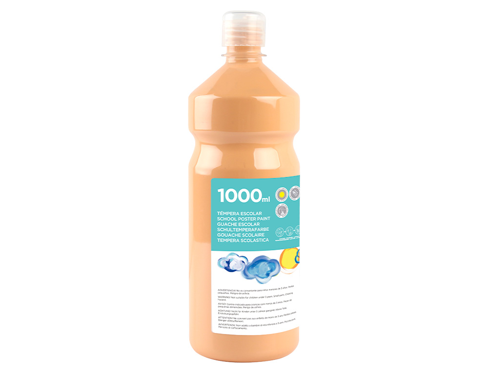 GUACHE ESCOLAR LIDERPAPEL 1000 ML CARNE