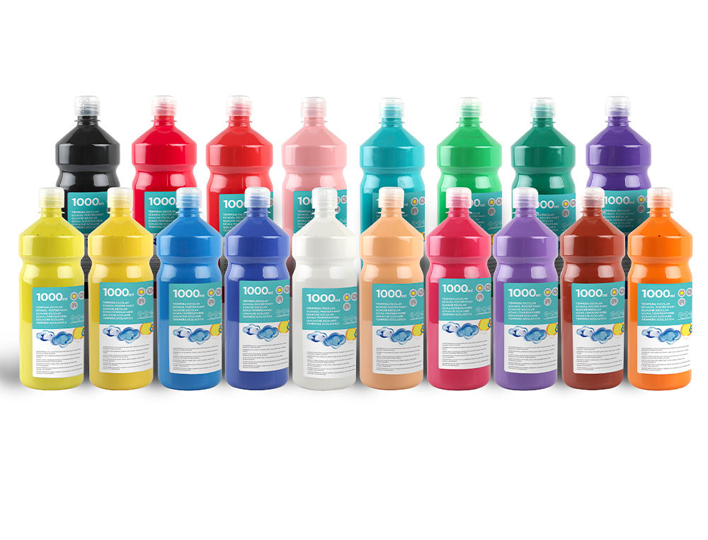 GUACHE ESCOLAR LIDERPAPEL 1000 ML PRETO