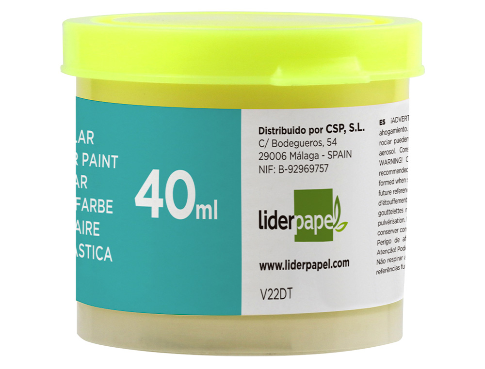 GUACHE LIDERPAPEL ESCOLAR 40 ML AMARELO LIMAO