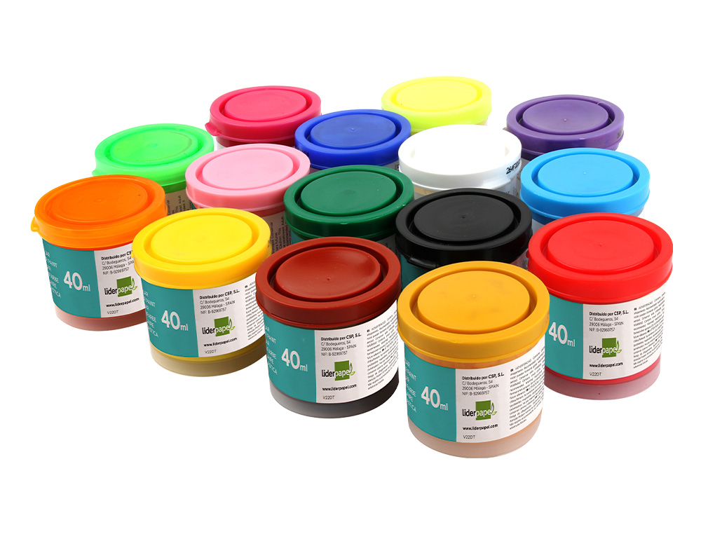 GUACHE LIDERPAPEL ESCOLAR 40 ML AMARELO LIMAO