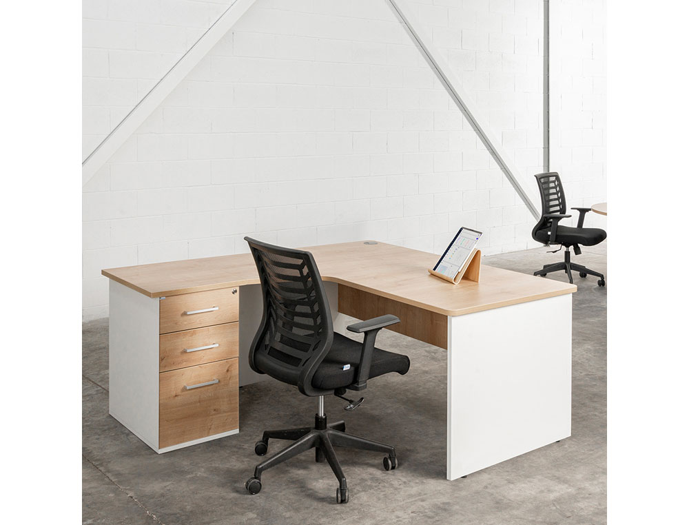 MESA DE ESCRITORIO ROCADA SERIE WORK 120X60 CM ACABAMENTO AW04 BRANCO/BRANCO