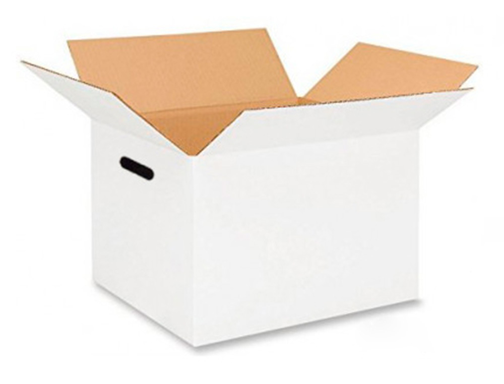 CAIXA PARA EMBALAR Q-CONNECT ANONIMA BRANCA COM ASAS DUPLO CANAL 450X280 MM