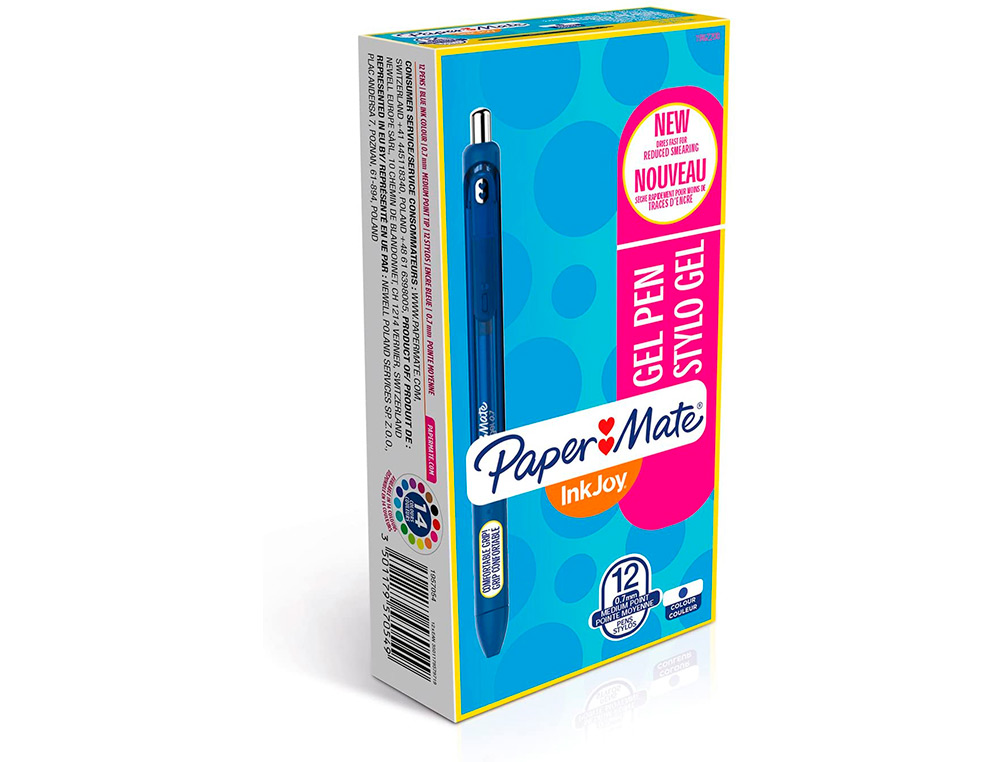 ESFEROGRAFICA PAPER MATE INKJOY RETRATIL GEL PEN TRAÇO 0,7 MM AZUL