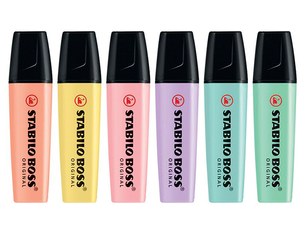 MARCADOR FLUORESCENTE STABILO BOSS 70 PASTEL ESTOJO DE 4 UNIDADES SORTIDAS