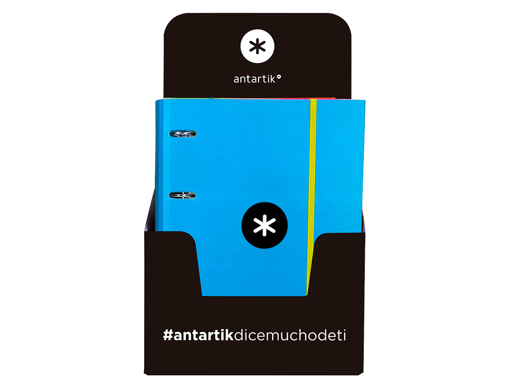 PASTA ANTARTIK COM RECARGA E ABA DIN A4 QUADRICULA 5MM FORRADA 4 ANEIS 40MM CORES SORTIDAS