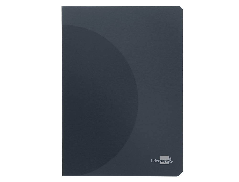 CADERNO AGRAFADO LIDERPAPEL 360 CAPA DE PLASTICO DIN A5 48 F 90 GR 5MM COM DUPLA MARGEM CAPA PRETA
