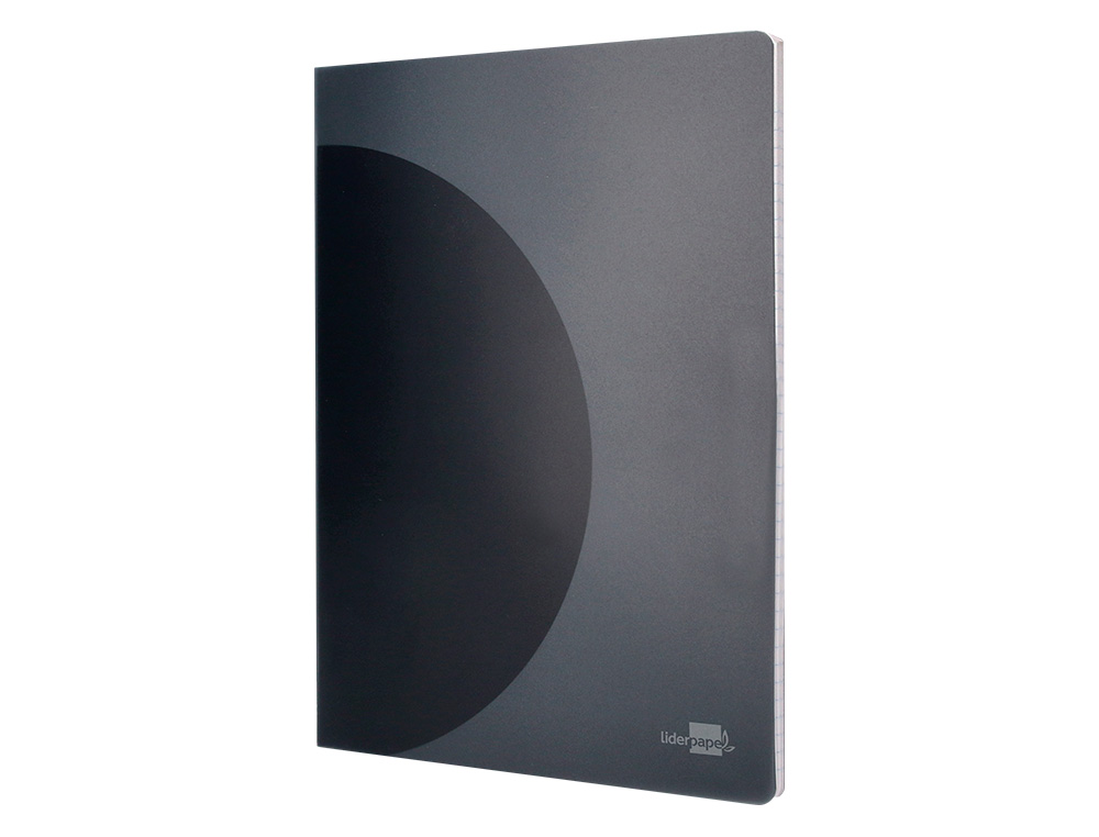 CADERNO AGRAFADO LIDERPAPEL 360 CAPA DE PLASTICO DIN A5 48 F 90 GR 5MM COM DUPLA MARGEM CAPA PRETA