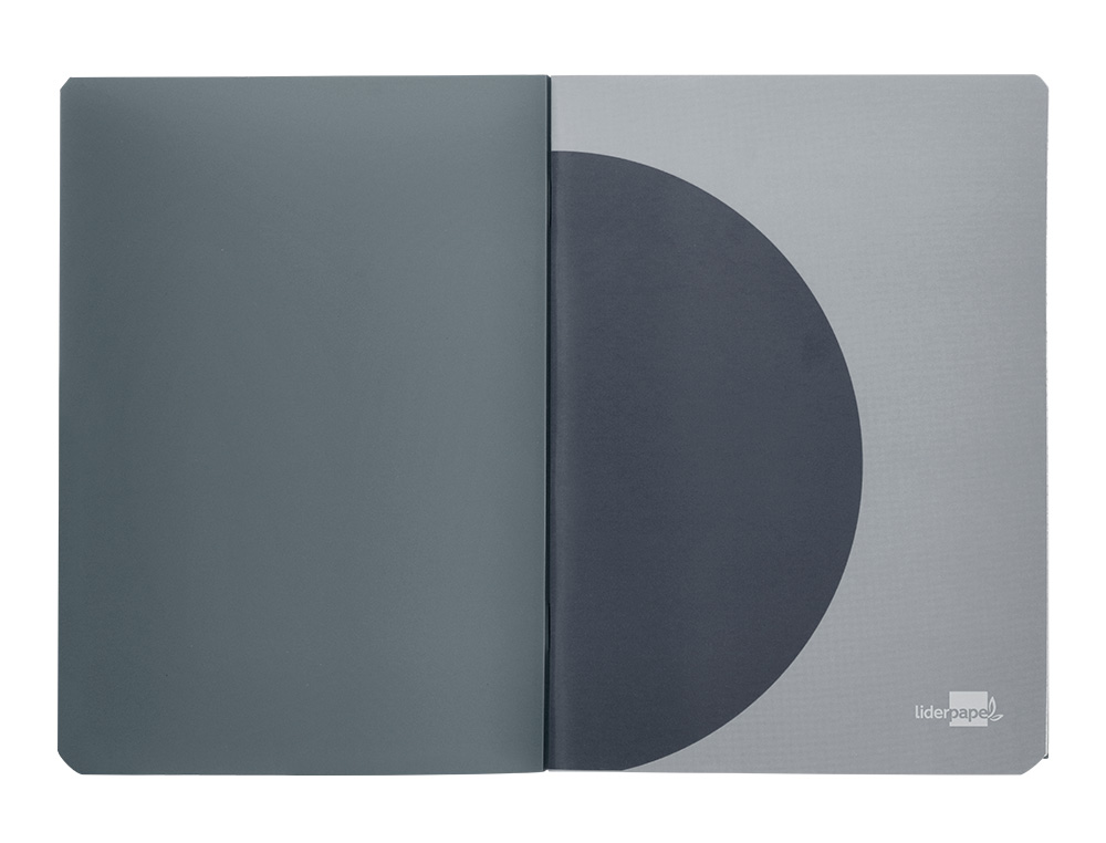 CADERNO AGRAFADO LIDERPAPEL 360 CAPA DE PLASTICO DIN A5 48 F 90 GR 5MM COM DUPLA MARGEM CAPA PRETA