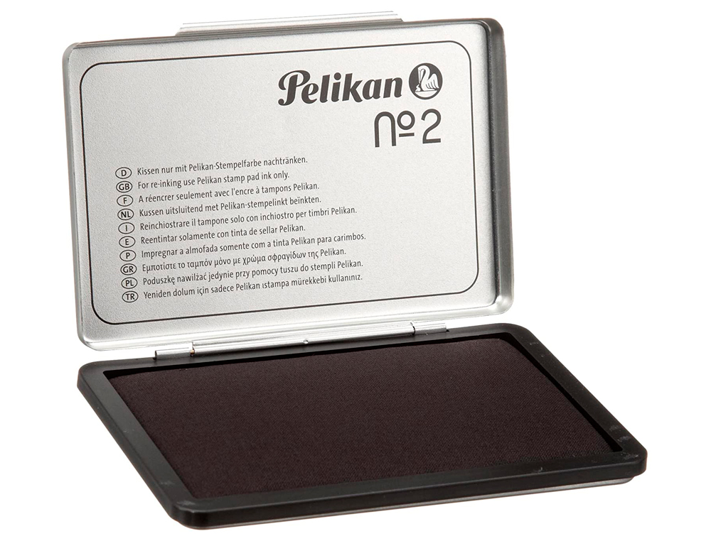 ALMOFADA PARA CARIMBOS PELIKAN Nº 2, 7 X 11 CM PRETO