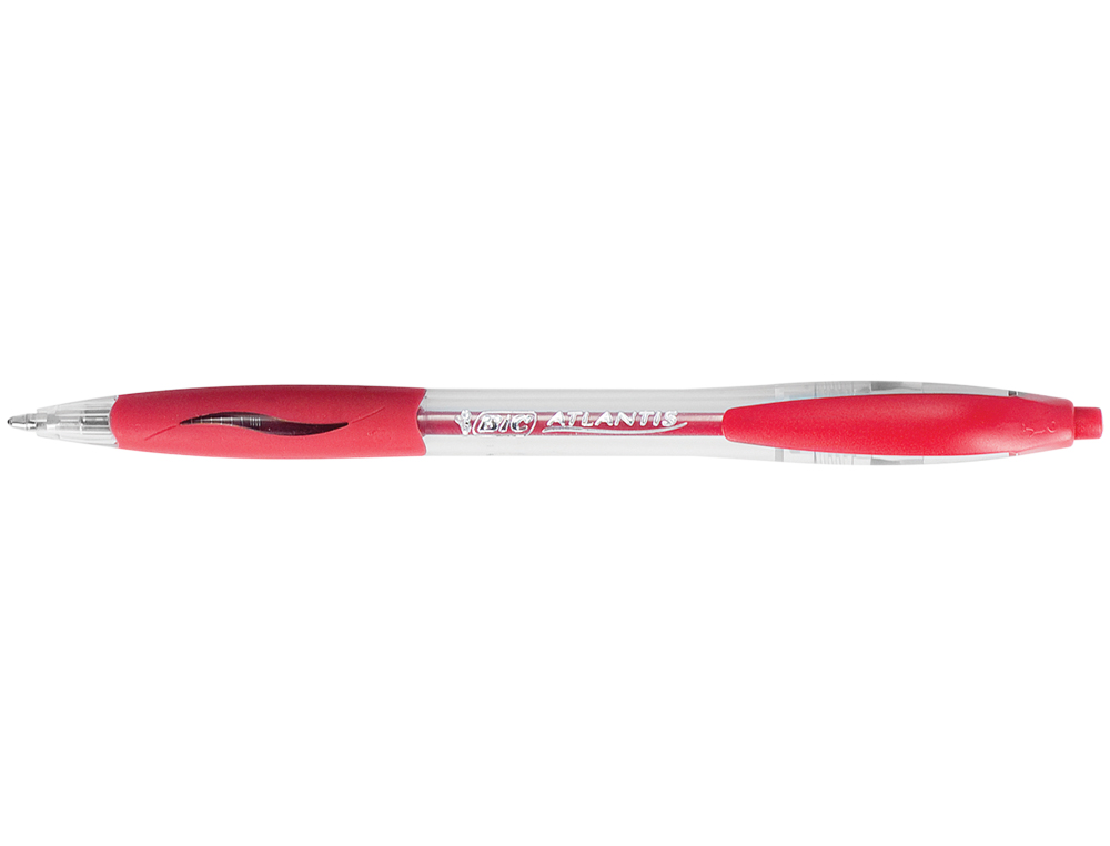 ESFEROGRAFICA BIC ATLANTIS VERMELHO RETRATIL TINTA OLEO PONTA DE 1 MM