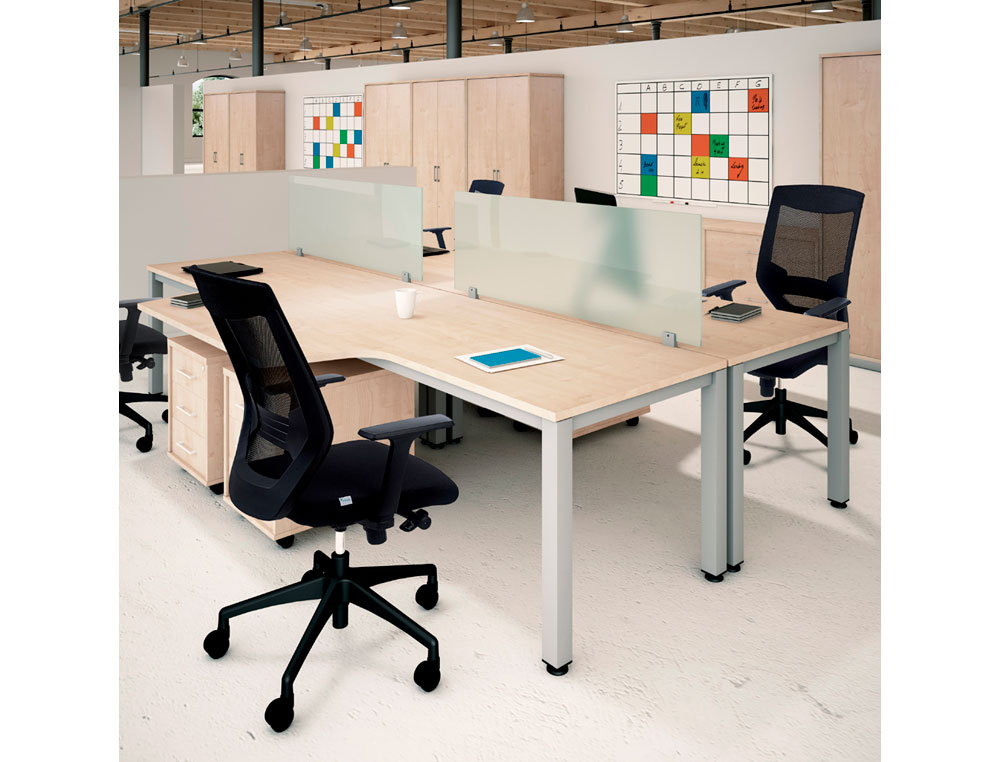 MESA DE ESCRITORIO ROCADA EXECUTIVE 2002AD01 ALUMINIO /FAIA 160X80 CM