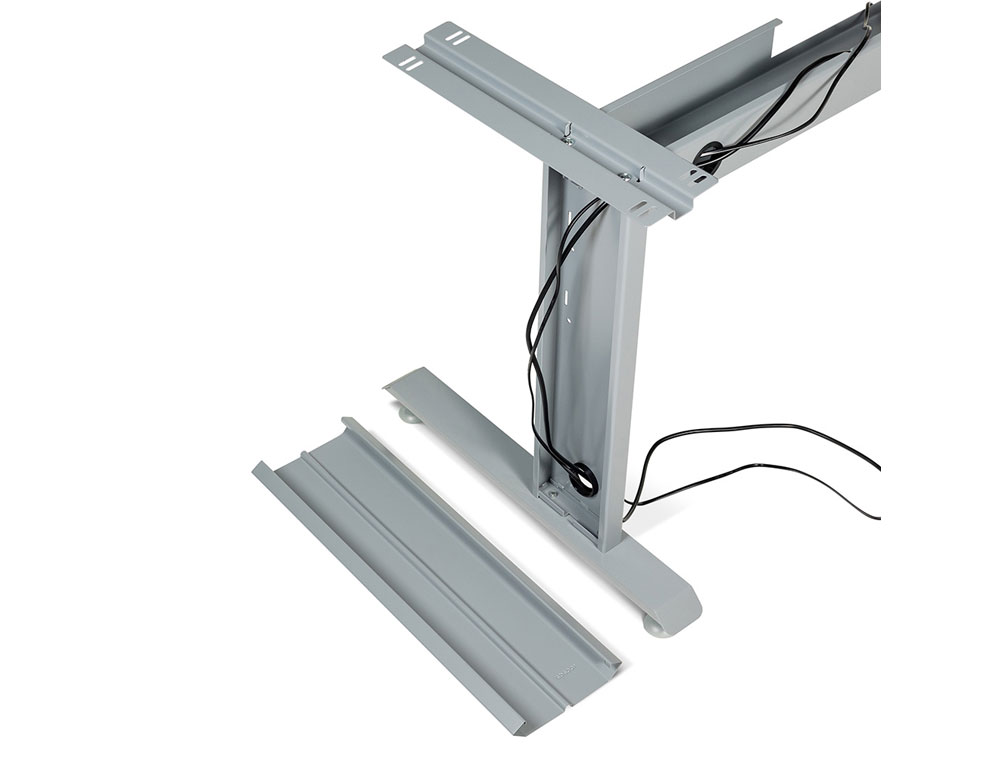 MESA DE ESCRITORIO ROCADA METAL 2002AC02 ALUMINIO /CINZA 160X80 CM