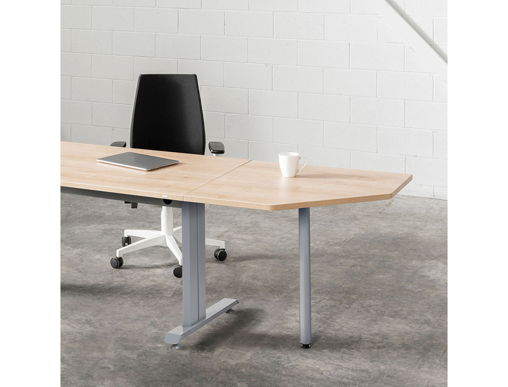MESA DE ESCRITORIO ROCADA METAL 2002AC02 ALUMINIO /CINZA 160X80 CM
