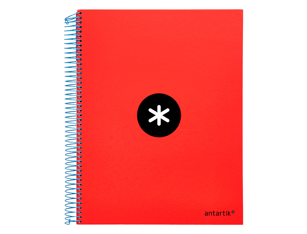 CADERNO ESPIRAL DIN A4 ANTARTIK CAPA FORRADA 120 F 100 GR PAUTADO 5 BANDAS DE CORES 4 FUROS CORES SORTIDAS