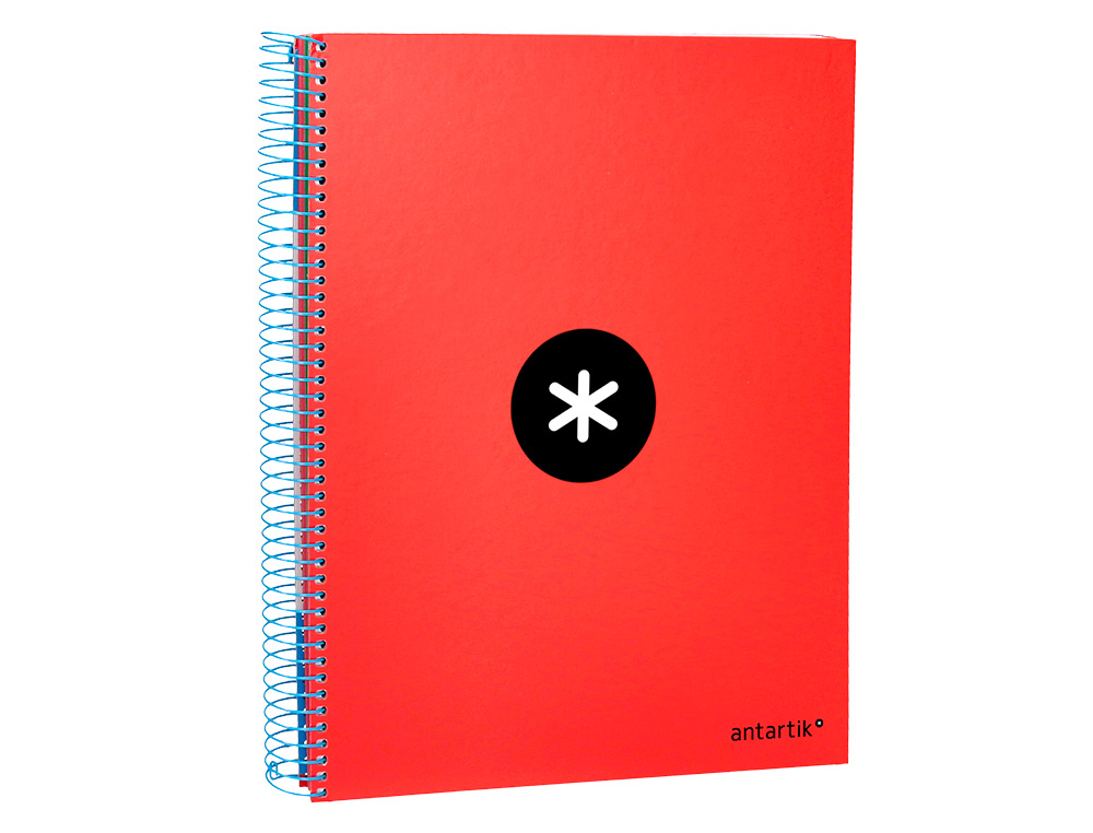 CADERNO ESPIRAL DIN A4 ANTARTIK CAPA FORRADA 120 F 100 GR PAUTADO 5 BANDAS DE CORES 4 FUROS CORES SORTIDAS