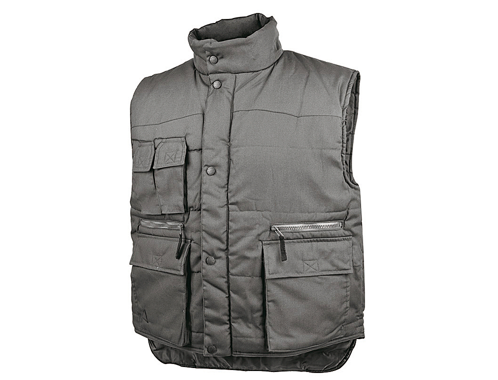 COLETE DETALPLUS MULTIBOLSOS CINTURA ELASTICA COR CINZA TAMANHO XL