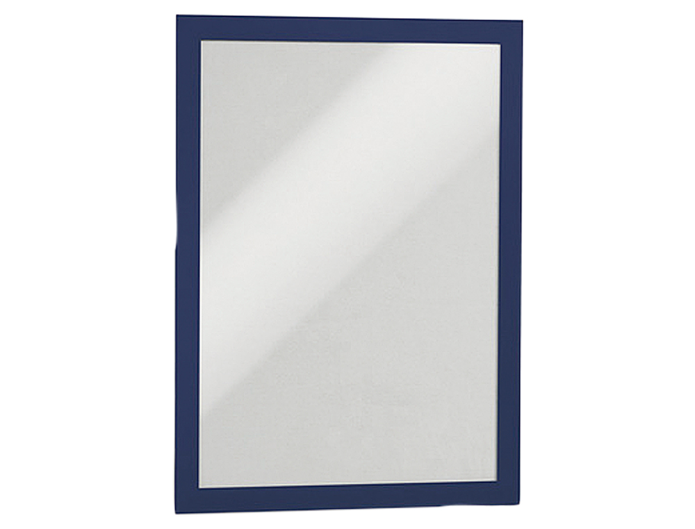 MOLDURA PORTA ANUNCIOS DURABLE MAGNETICO DIN A4 DORSO ADESIVO REMOVIVEL COR AZUL PACK DE 2 UNIDADES