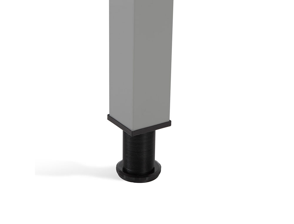 MESA DE ESCRITORIO ROCADA SERIE EXECUTIVE FORMA EM L DIREITA 160X120 CM ACABAMENTO AD04 ALUMINIO/BRANCO