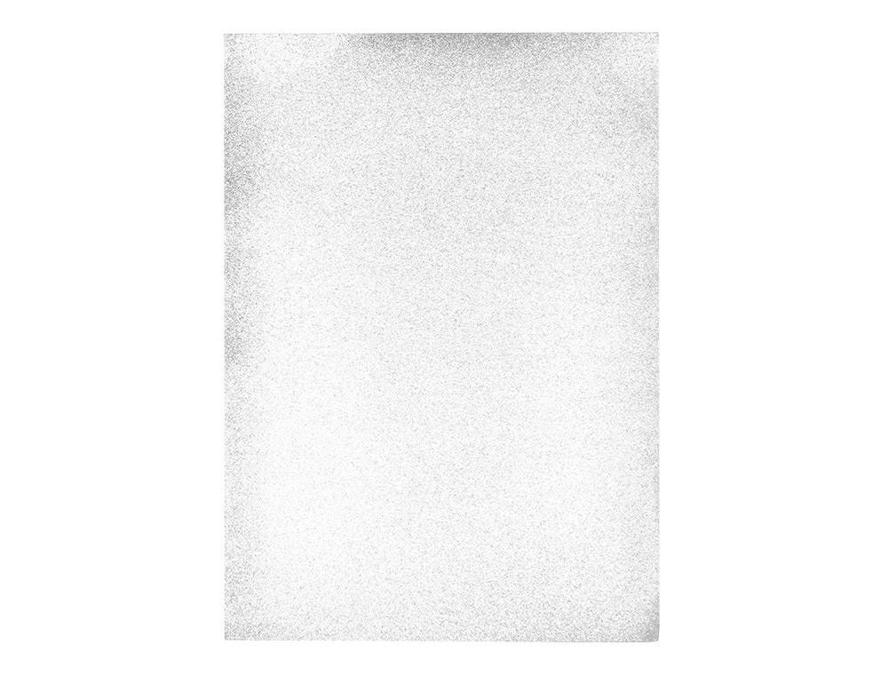 GOMA EVA COM PURPURINA BIODEGRADAVEL LIDERPAPEL 50X70CM 60 GR ESPESSURA 2 MM BRANCO