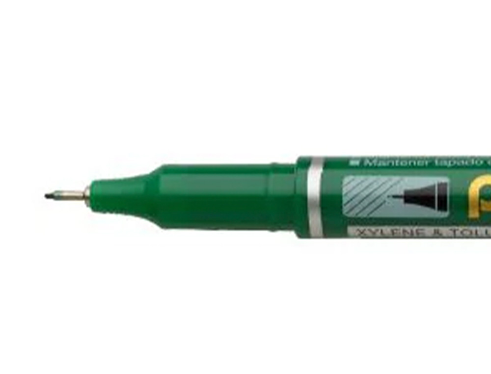 MARCADOR PENTEL PARA ACETATO RETROPROJECAO PERMANENTE NFS410 PONTA EXTRA FINA DE 0,64 MM COR VERDE