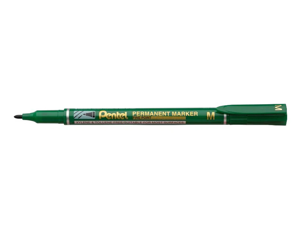 MARCADOR PENTEL PARA ACETATO RETROPROJECAO PERMANENTE NM470 PONTA GROSSA DE 2,4 MM COR VERDE